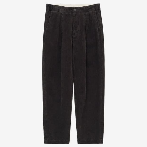 (1) 러프사이드 25fw 박스플리츠 코듀로이 팬츠 다크브라운