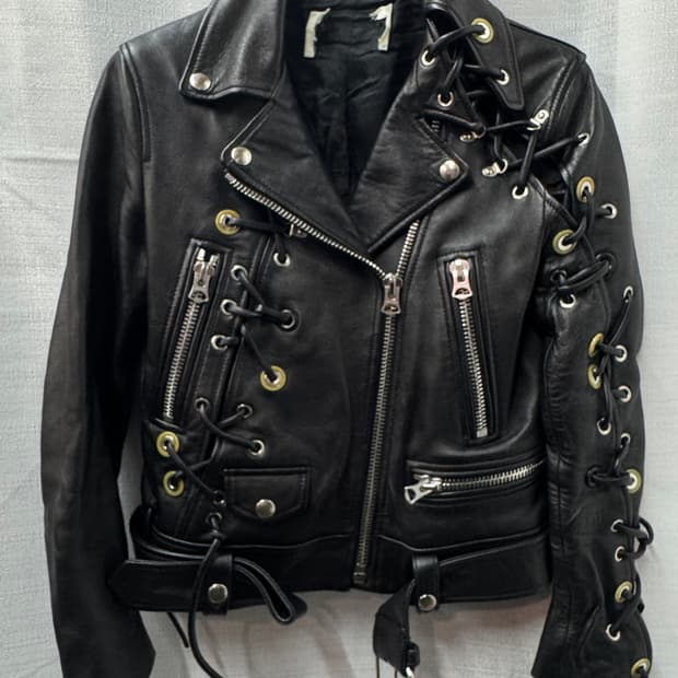 아크네스튜디오 양가죽 레이스업 레더자켓 34(XS)