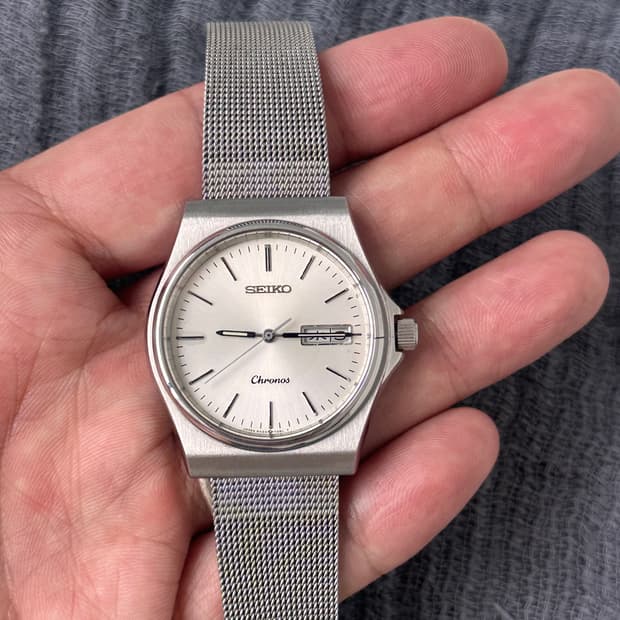 80s seiko chronos quatz day-date