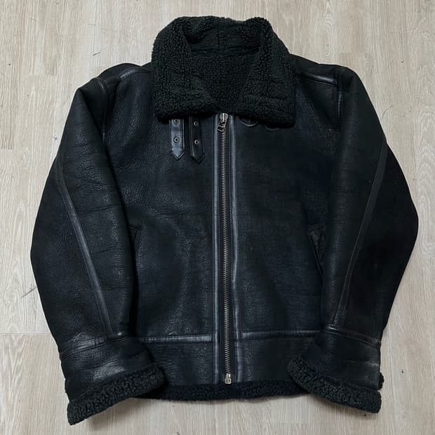 LINUS CLUB 남성 돈피 가죽 양털 무스탕 자켓 M/95 