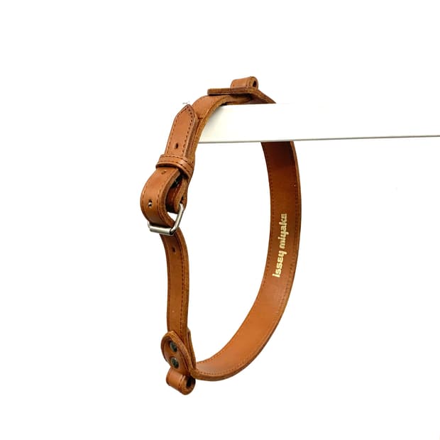 이세이미야케 로고 레더 벨트