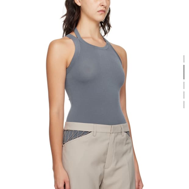 Dion lee 절개 포인트 홀터넥 슬리브리스