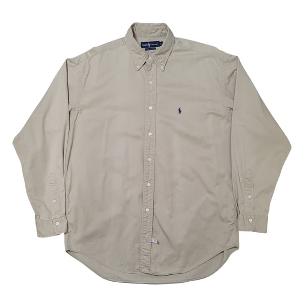 폴로랄프로렌 오버핏 베이지 옥스포드 셔츠