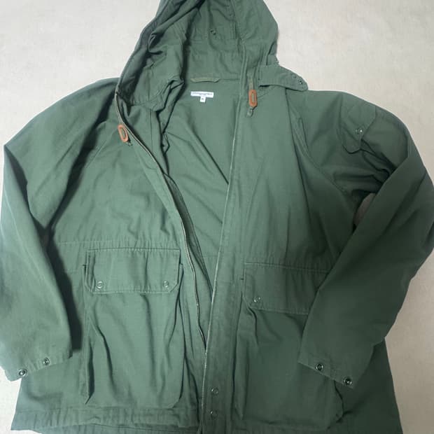 Engineered Garments 카키 밀리터리 후드 파카