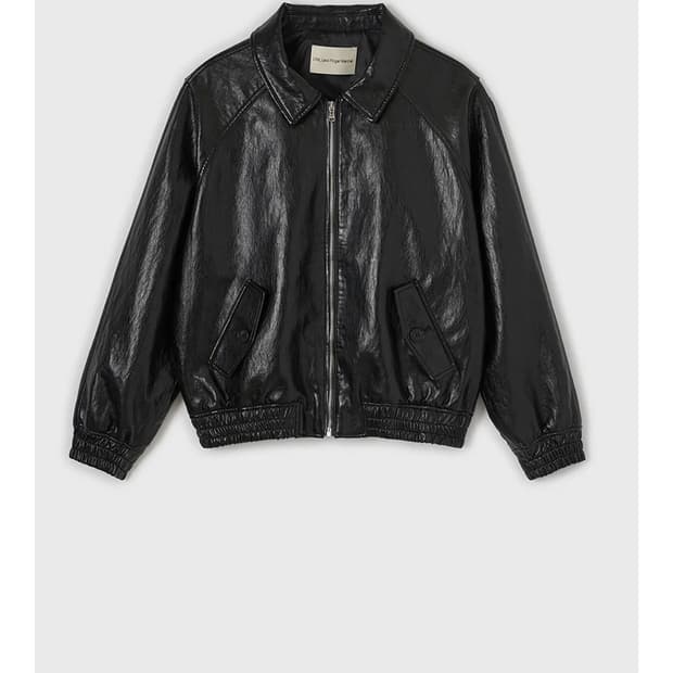 (LFM) FAKE LEATHER BOMBER JACKET