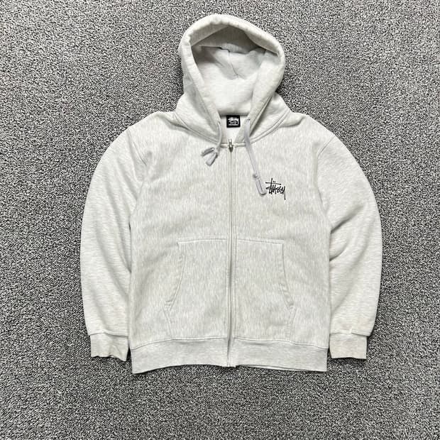 스투시(Stussy)애쉬 헤더 베이직 로고 후드집업