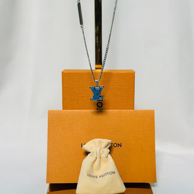 [풀구성] 루이비통 모노그램 체인 펜던트 팔라듐 멀티컬러 목걸이