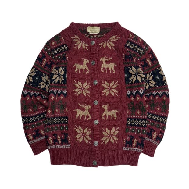 Atelier Meiku 에스닉 코위찬 니트 가디건 일본빈티지