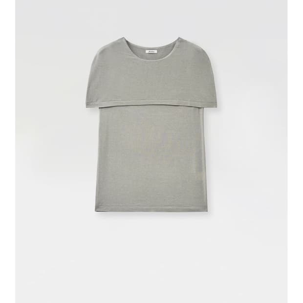 erchiva - airy cape t-shirt / light grey