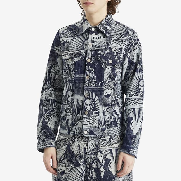 Aries No problemo 아포칼립스 자카드 트러커 자켓