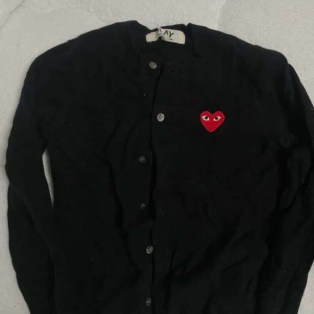 꼼데가르송 play 블랙 가디건