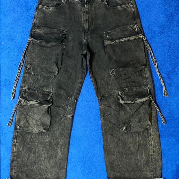 Zara 자라 유틸리티 카고 팬츠 블랙 34