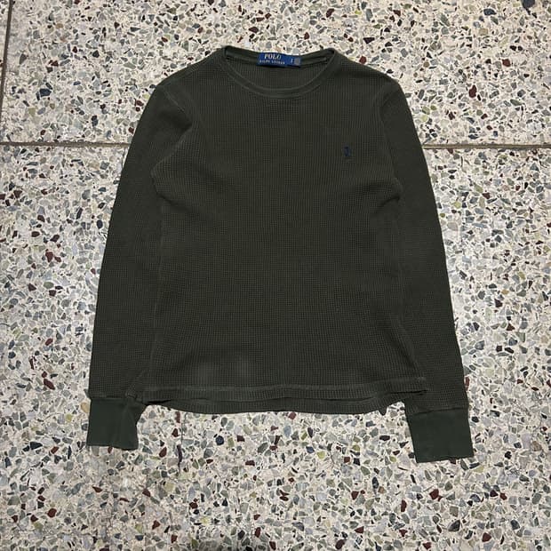 폴로(POLO RalphLauren)올리브 와플니트