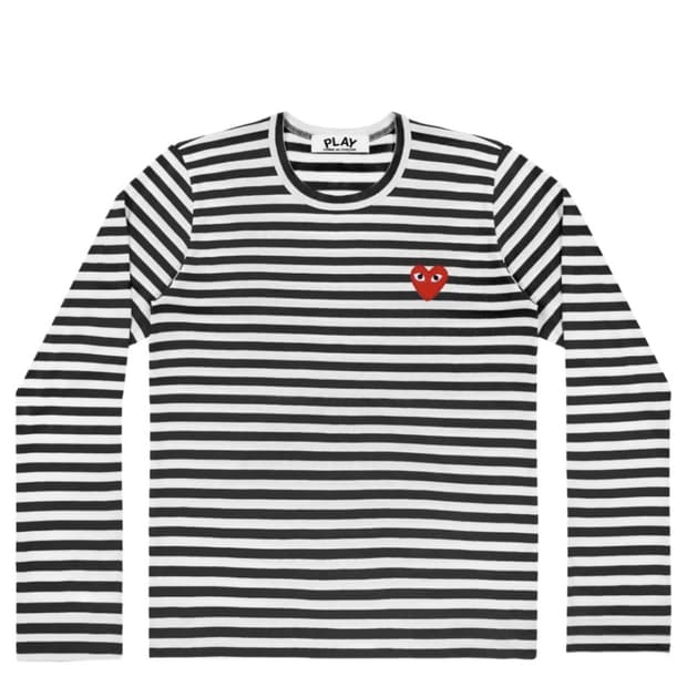 꼼데가르송 스트라이프 롱슬리브