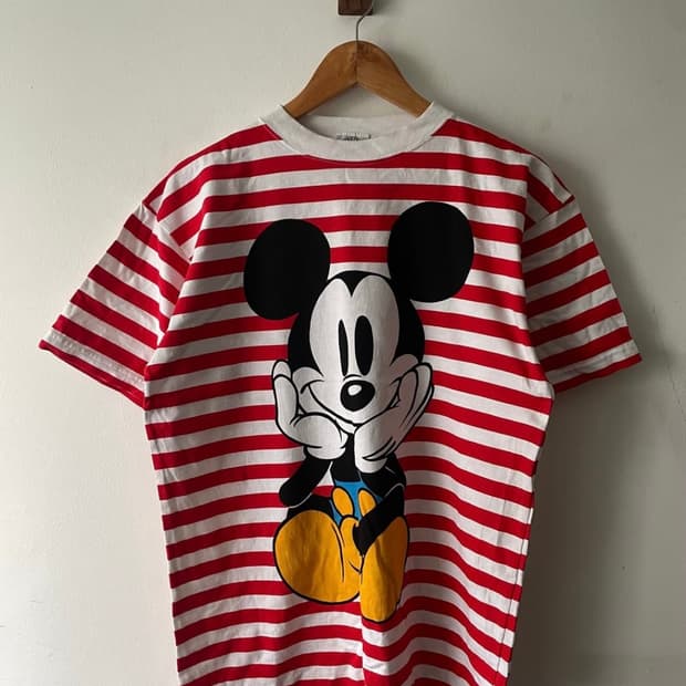 USA Vintage Disney Mickey Stripe T-Shirt