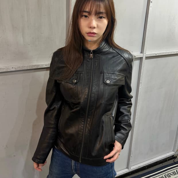 Vintage lamb leather Biker jacket