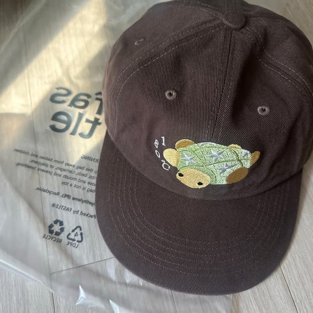 패슬 거북이 모자 Melonpan Washed Cap Brown