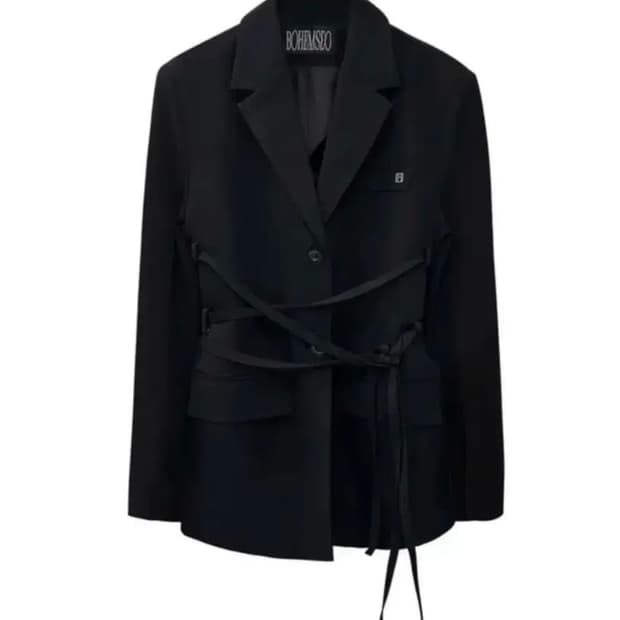 보헤미안서울 웨이스트 타이드 waist tied 싱글 블레이저