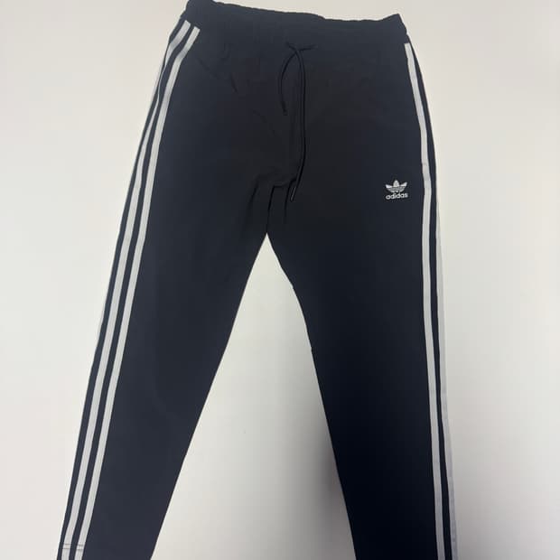 여성 아디다스 삼선 트랙 트레이닝 나일론 팬츠 블랙 Xs