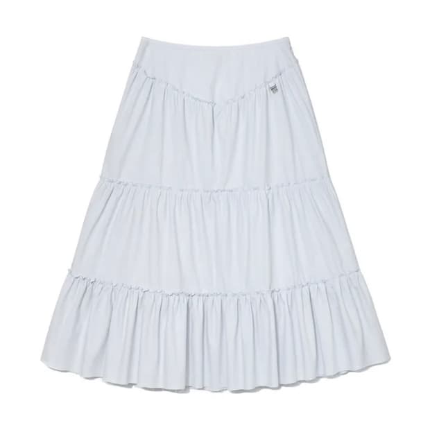 RODEO TIERED RUFFLE SKIRT (WHITE)