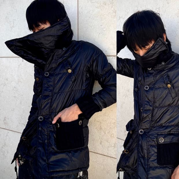 Rare Design Draped Padded Side Zip Detai