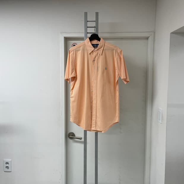 폴로 스트라이프 반팔 셔츠 오렌지 40