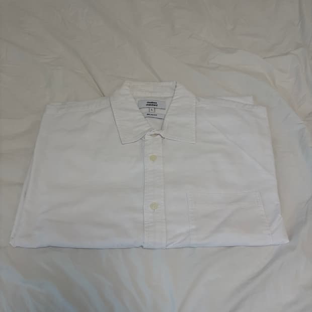 무신사 스탠다드 옥스포드 셔츠 화이트 L