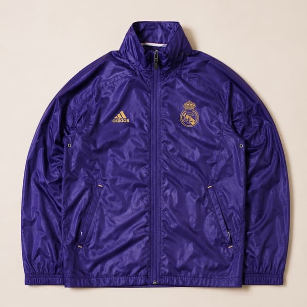 Adidas 아디다스 레알마드리드 금장 퍼플 바람막이