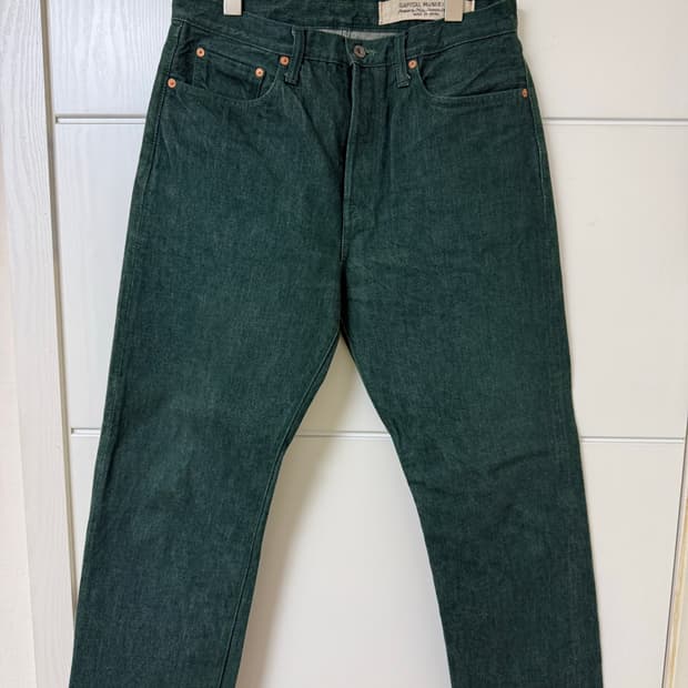 캐피탈 no.4 셀비지 데님 그린색상 34(실측32)