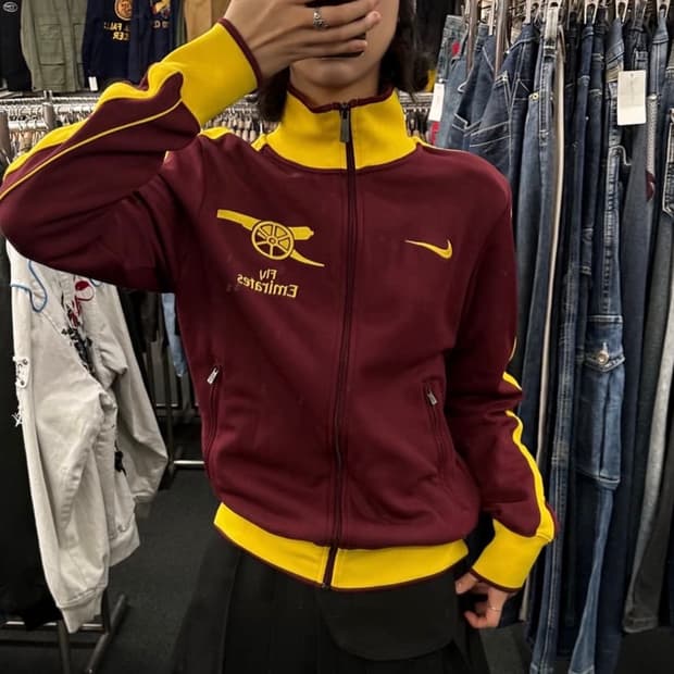 S)나이키 아스날 플라이 에미레이트 트랙탑 저지