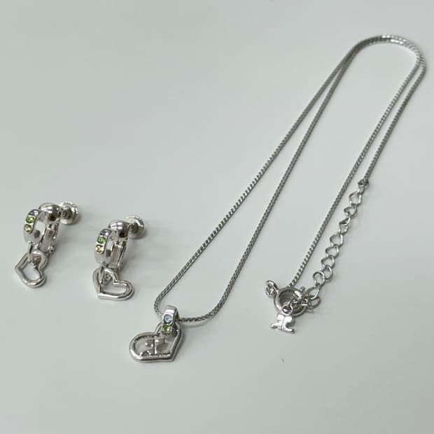 새상품 꾸레쥬 목걸이+귀걸이 세트