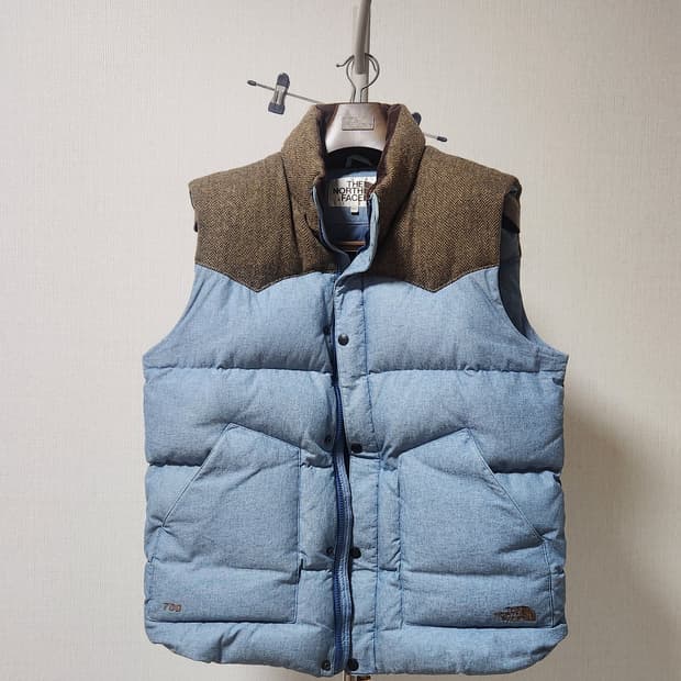 노스페이스 700 구스다운 웨스턴 패딩베스트 xl