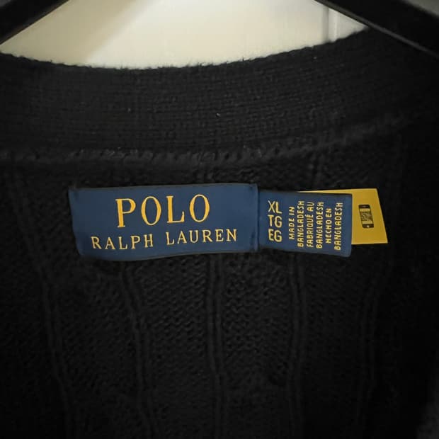 폴로 케이블 니트 가디건 XL