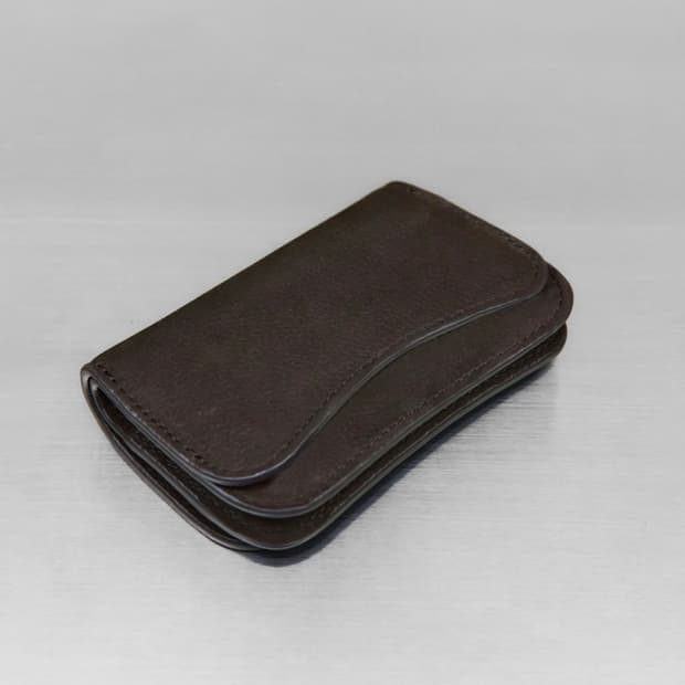 Layered Card Holder brown