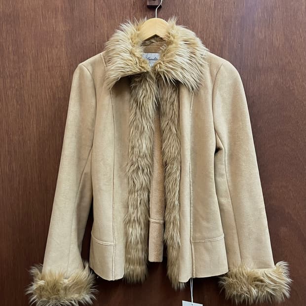 LUVULITE 스웨이드 퍼 시어링 자켓