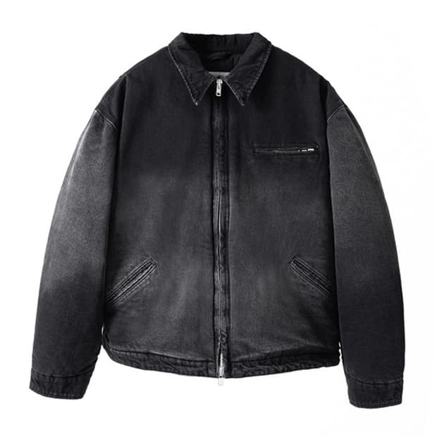히든비하인드 데님 워크 자켓 블랙 L