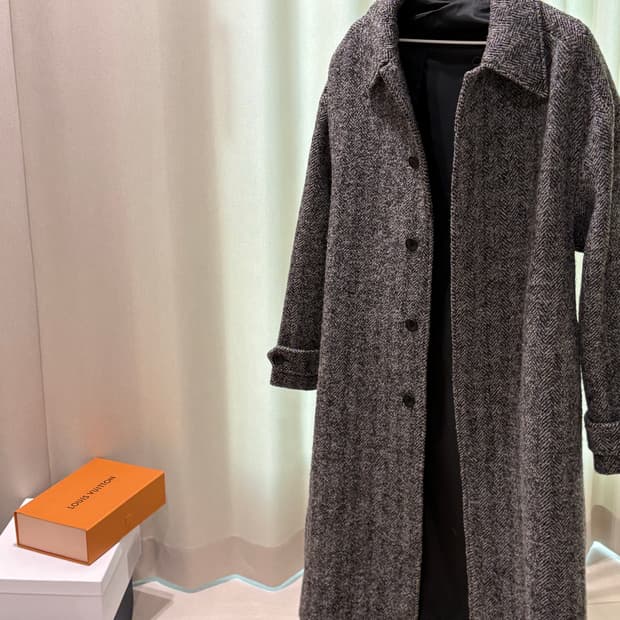 쿠어 coor 발마칸 울 헤링본 코트