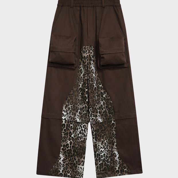 하우스네버다이즈 houseneverdies 레오파드 브라운 팬츠