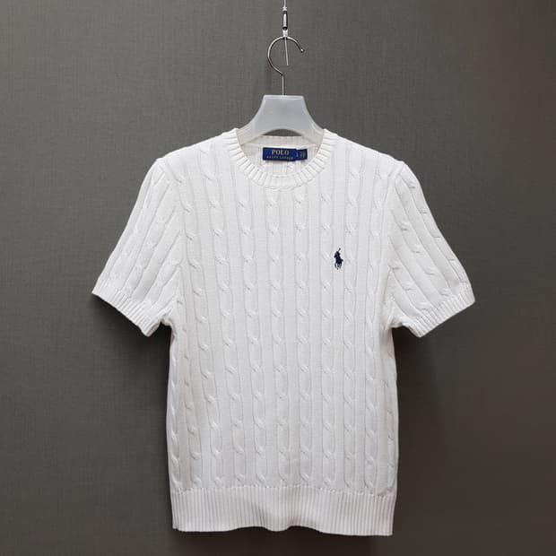폴로 랄프로렌 케이블 반팔 코튼 니트 LG사이즈