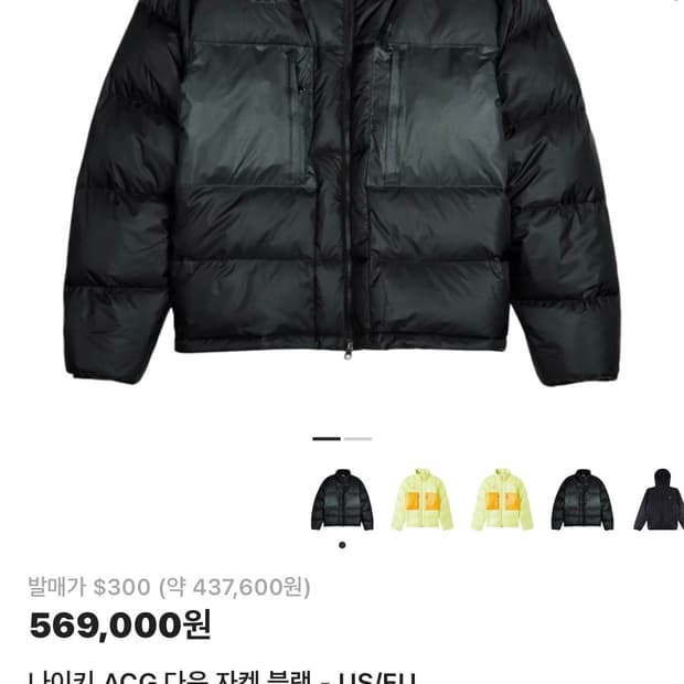 acg 다운 패딩 자켓