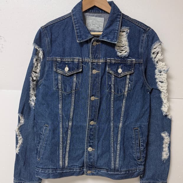 트위스트(TWIST) 데미지 데님 자켓 워싱 청자켓 Free 데일리