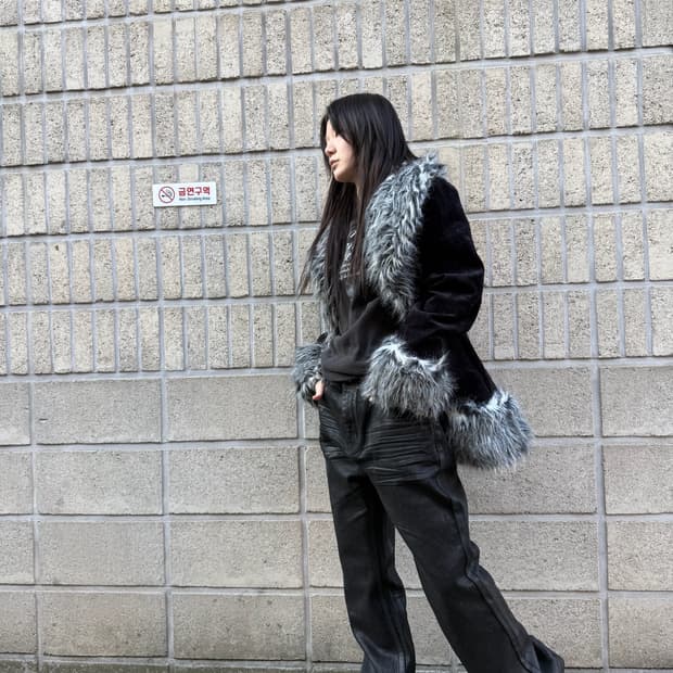 부츠컷 디테일 올 코팅진