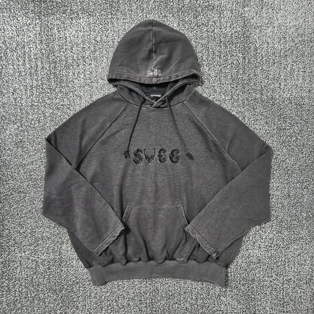 빈티지9. (새상품) 세이브지 SAVEDGE 차콜 빈티지 워싱 후드티