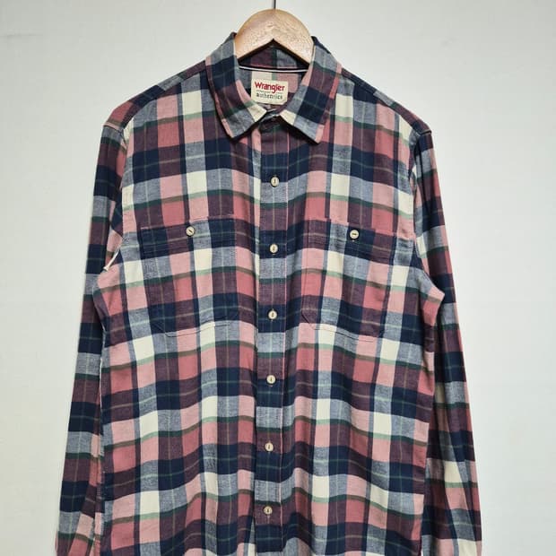 랭글러Wrangler 체크 셔츠 M사이즈 - S358