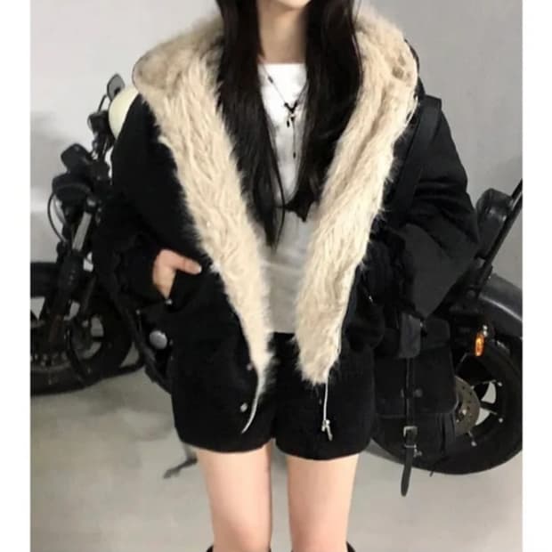 y2k깔 패딩점퍼