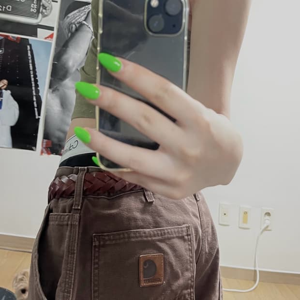 00s Made USA 칼하트 카펜터 반바지 체스트넛 B25