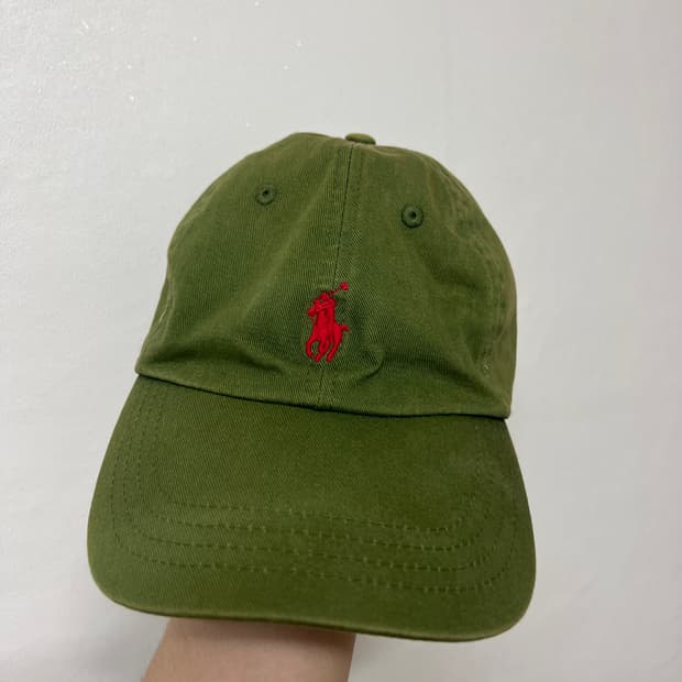 폴로 랄프 로렌 올리브 볼캡 모자