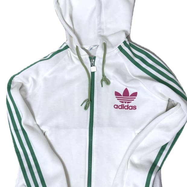 아디다스 대장 흰녹 후드 져지