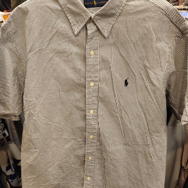 랄프로렌 스트라이프 반팔 셔츠