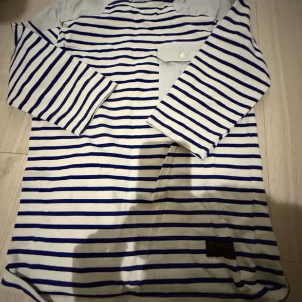 에스피오나지 워크웨어 스트라이프 7부티셔츠